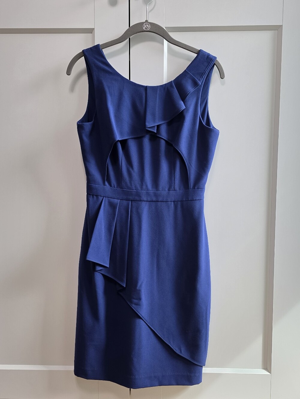 BCBGMAXAZRIA Royal Blue Siri Dress With Ruffle Detail